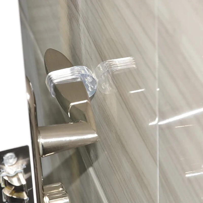 1PC Door Stopper Wall Protection Handle Anti-Collision Bumper Buffer O Type Transparent Wall Protectors Kitchen Bedroom