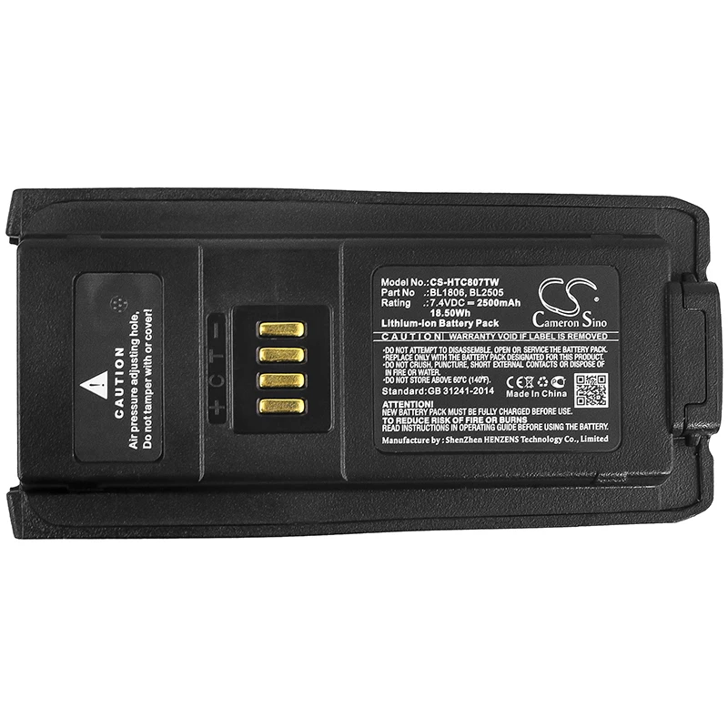 Cameron sino 2500 мА/ч, батарея для HYT PT580 PT580H BL1806 HYTERA PT580H PT580H плюс BL2505