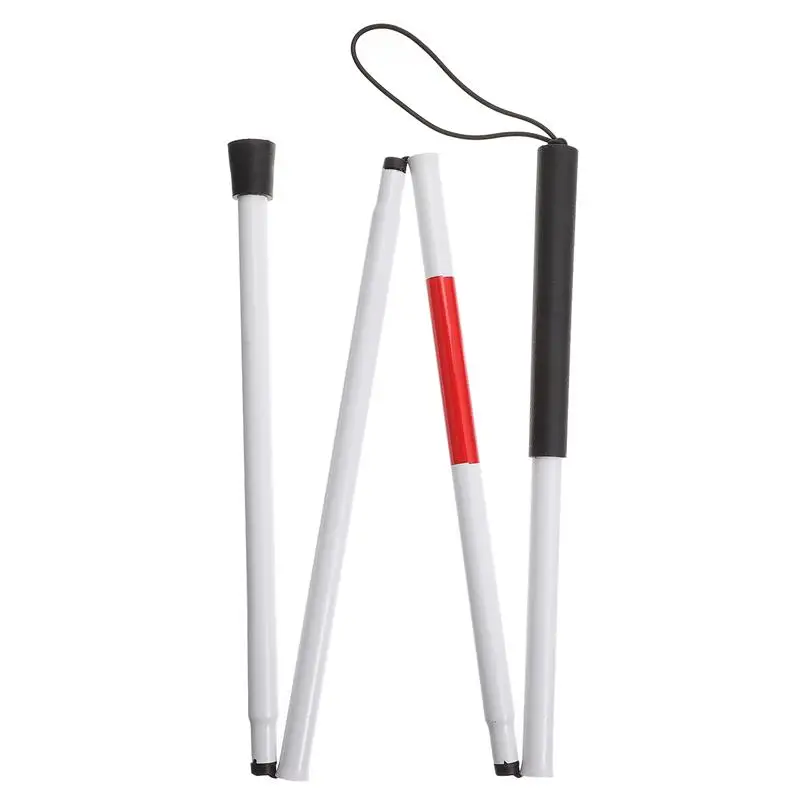

1Pc Portable Aluminium Anti-Skid Alloy Walk Stick Practical Folding Blind Cane White