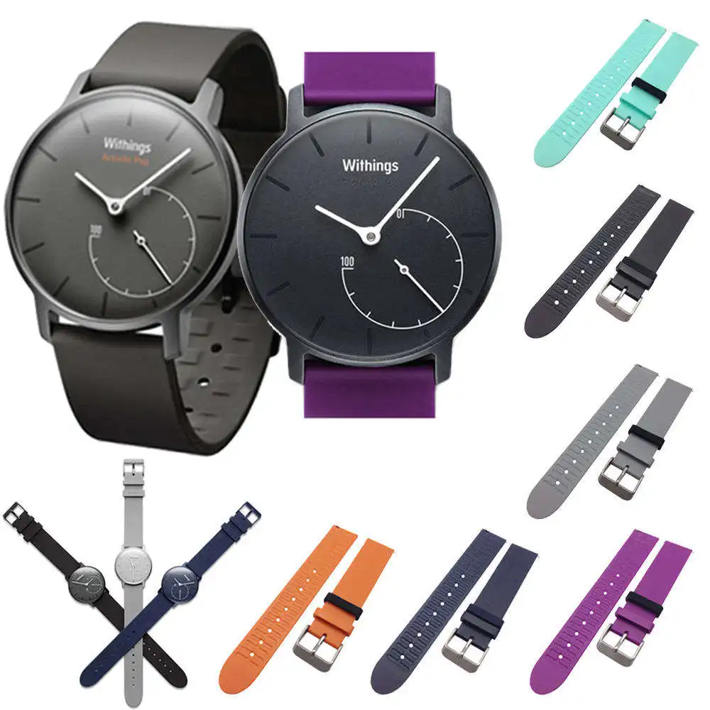 18 мм силиконовый ремешок для умных часов Withings Activite steel / Pop Браслет Для Xiaomi Huawei B5 Fit