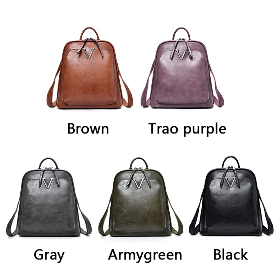 3-в-1 Винтаж рюкзак женский кожаный Для женщин рюкзак большой Ёмкость школьная сумка для девочек-подростков, сумки на ремне для Для женщин