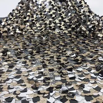 

High Quality Sequins Ghana Lace Fabric African Tulle Lace Fabric france Nigerian Tulle Lace Fabric for Evening Dress Party 2020