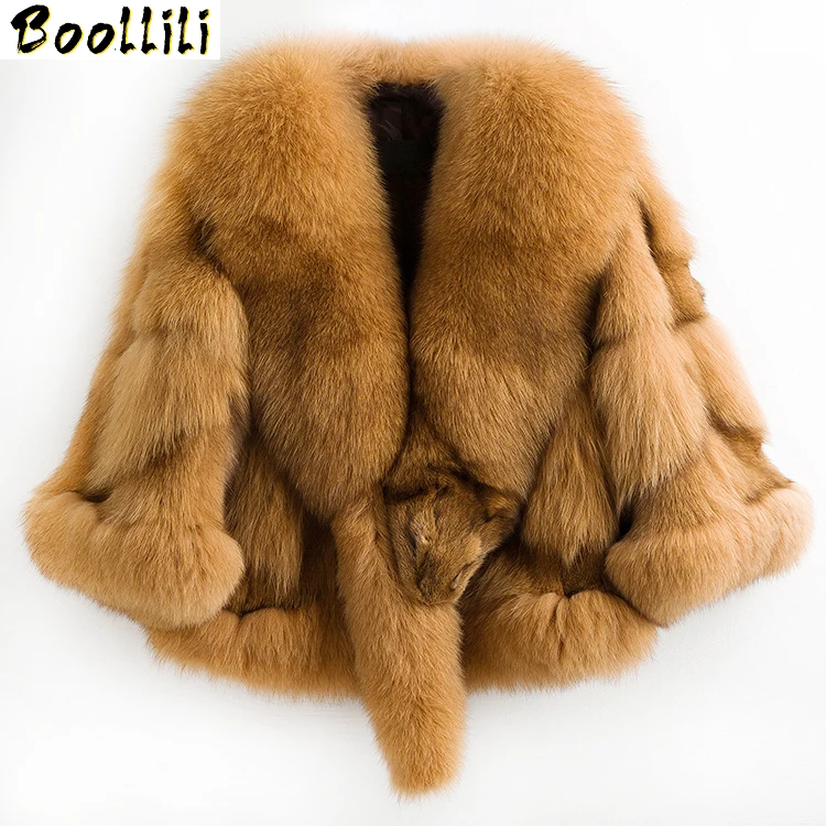 

Boollili Natural Fox Fur Coat Female Jacket Winter Jacket Women Clothes 2020 Cape Coat Women Luxury Outwear Abrigo Mujer