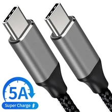 Кабель PD 5A 87W USB 3,1 кабель type C к USB C кабель Quick Charge 4,0 для samsung S10 S9 Note 8 9 кабель для быстрой зарядки