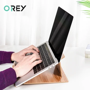 

Portable Bamboo Laptop Stand Foldable Notebook Holder For Macbook Pro Air Tablet Lapdesk Computer Cooling Bracket Support Stand