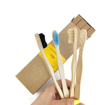 

4pcs/Pack Natural Pure Bamboo Toothbrush table Soft Hair Tooth Brush Eco Friendly Brushes Oral Cleaning Care Tools