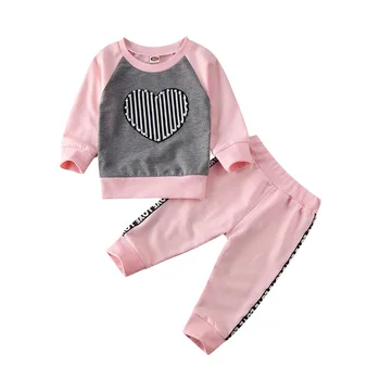 

0-5Y Toddler Newborn Baby Girls Clothes Sets Long Sleeve Print Tops Sweatshirt Pants Tracksuit Outfit Set
