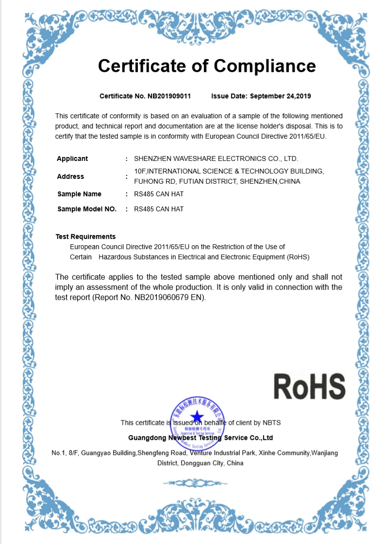 Billig Waveshare RS485 KANN HUT für Raspberry Pi Null Null W Null WH 2B 3B 3B +, onboard KÖNNEN controller MCP2515, 485 transceiver SP3485,
