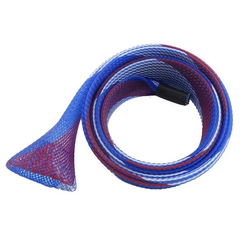 

Fishing Rod Cover Rod Braided Strap Reel Cover Glove Protector (Blue red)