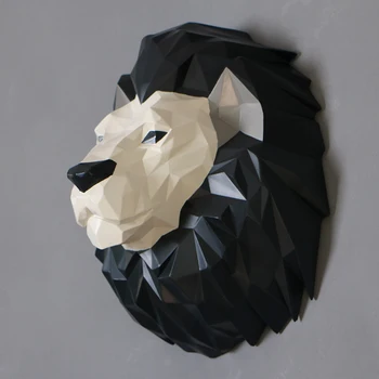 

NORDIC CREATIVE RESIN HORSE HEAD STATUE HOME WALL DECOR CRAFTS APES HEAD ART WALL DECORATION ANIMAL LION HEAD ROOM FIGURINES