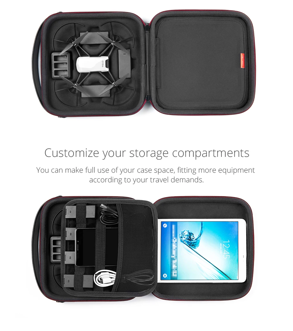 Pgytech dji tello zangão estojo de transporte