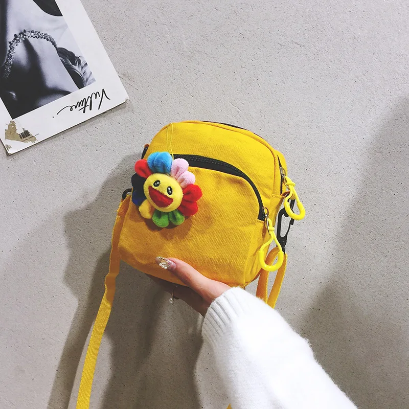 

2019 New Style Sesame Street Japanese Korean of Canvas Cute GIRL'S Shoulder Bag Large Amount Favorably
