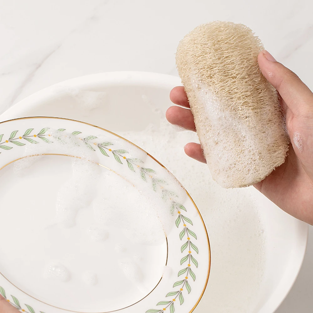 5 шт./лот Loofah салфетка для мытья посуды скраб коврик миска горшок легко чистить