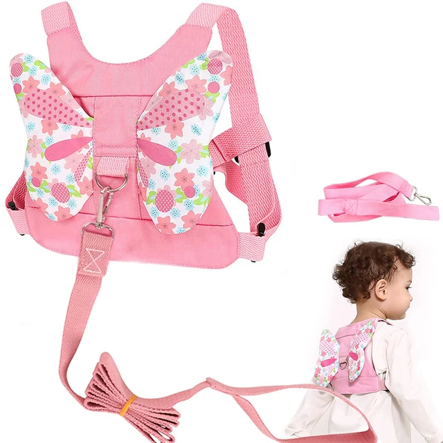 Harnais Poignet - Harnais Enfant - Harnais pour Enfants - Sécurité - Laisse  - Rose 