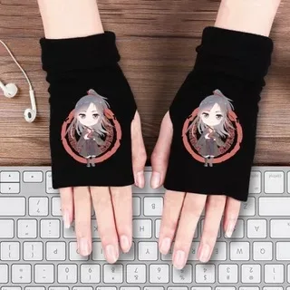 Grandmaster of Demonic Cultivation Glove Wei Wuxian Lan Wangji King Avatar Onmyoji Gintama Black Butler зимние теплые полуперчатки - Цвет: 1