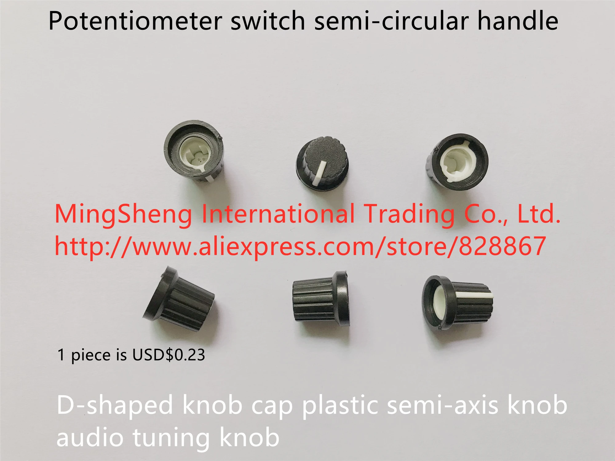 Original New 100 Potentiometer Switch Semicircular Handle Dshaped