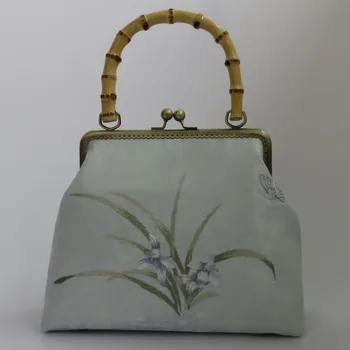 

Crossbody Bag Vintage Embroidery Bag Ancient Style Han Element Chinese Style Craft Mouth Gold Bag Cheongsam Bag