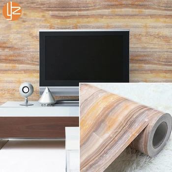 

yazi Waterproof Gold Marble Wallpaper Mural Blue Golden Contact Paper Adhesive Vinyl Marble Wall Paper for Wall Furniture