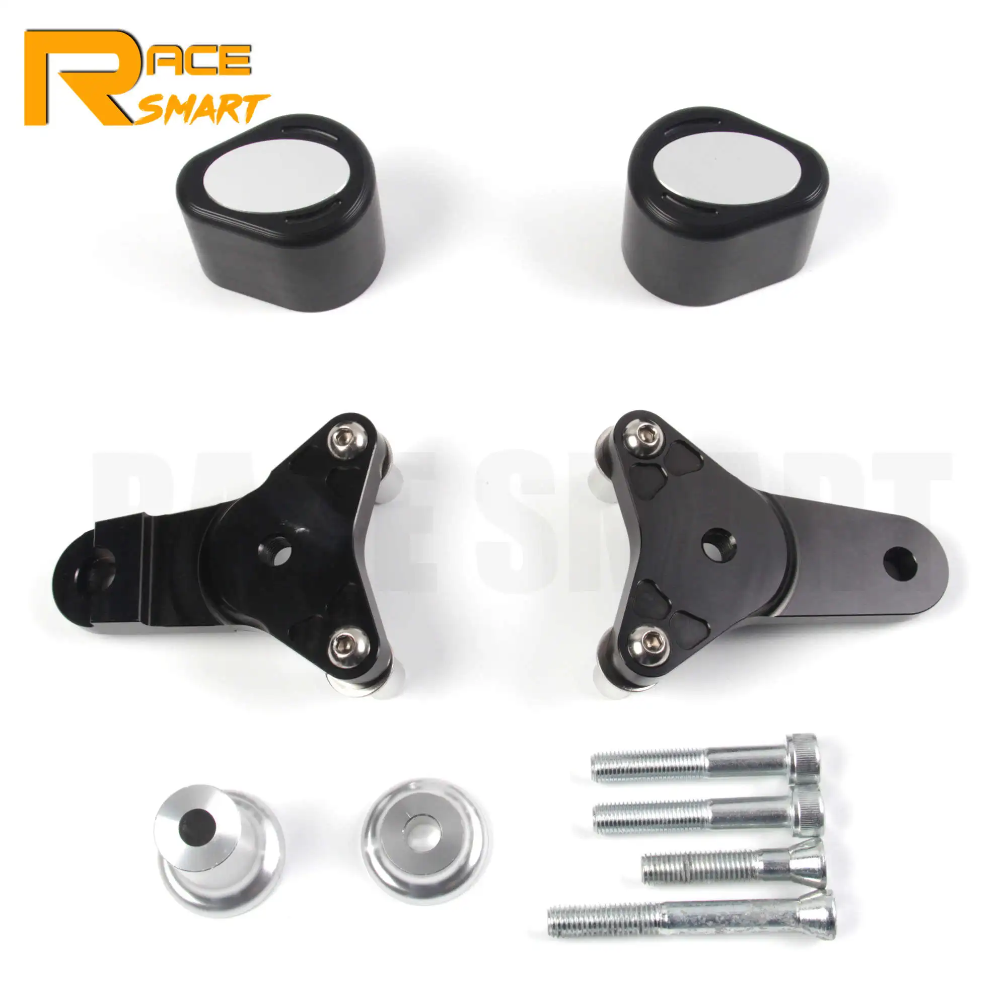 CNC рамки Ползунки Краш Pad защита от падения для SUZUKI GSXR600 2011- защита двигателя Ползунки крышка 2012 2013 - Цвет: Silver