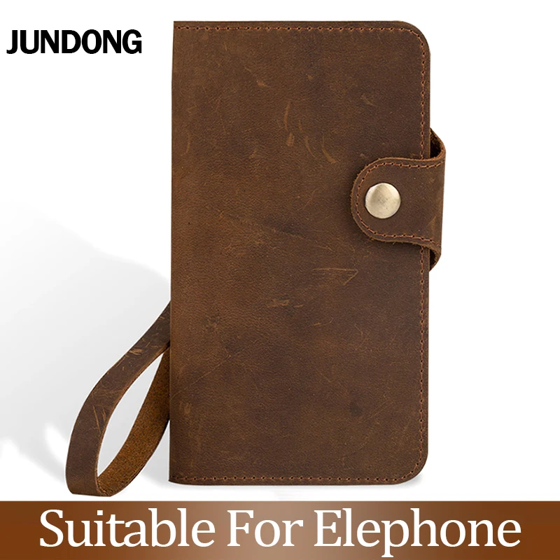 

For Elephone S2 S3 S7 M2 C1 R9 P8000 P9000 Lite Case Leather Wallet Horse Leather Phone Case Solid Color Waterproof Phone Case