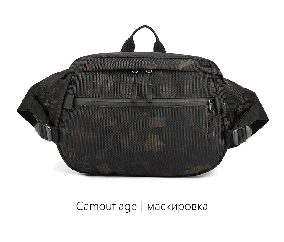 OZUKO, мужская повседневная поясная сумка, водонепроницаемая, поясная сумка, мужская сумка на ремне, сумка для телефона, сумки для подростков, дорожная поясная сумка, нагрудная сумка