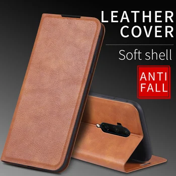 

Magnetic Adsorption Leather Case for Oneplus 7 7T Pro Soft Silicone Wallet Phone Back Cover Stand Holder One Plus 7Pro 7TPro Bag