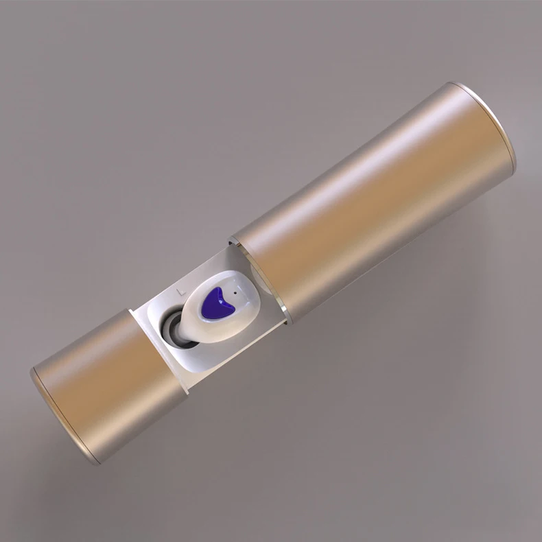 Новое поступление cBluetooth наушники спортивные фитнес беспроводные гарнитуры стерео беспроводные Bluetooth наушники с зарядным устройством - Цвет: GOLD