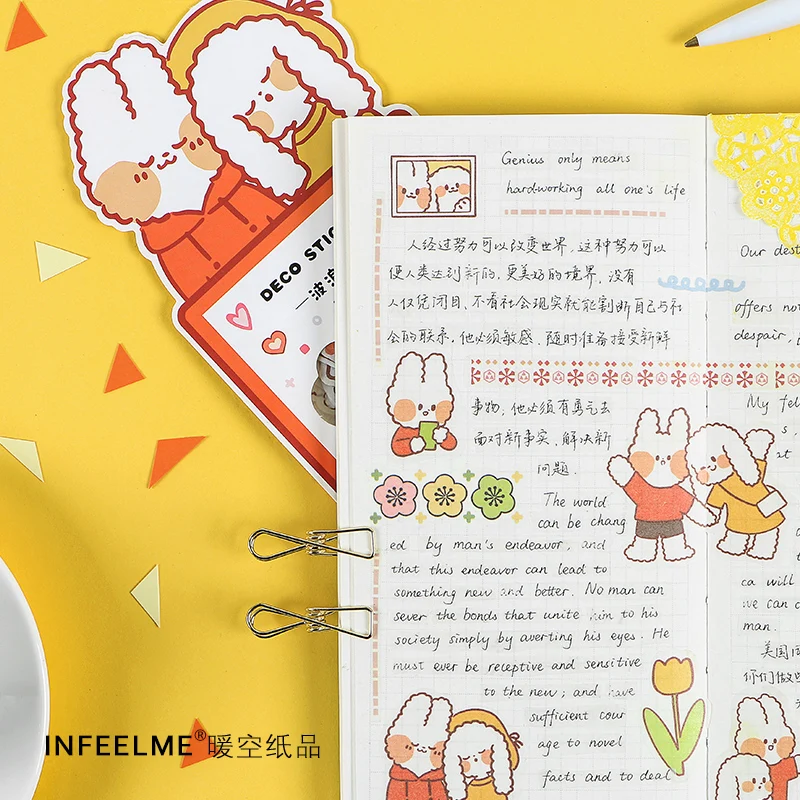 Infeel. me волнистые животные дневник бумажная наклейка для скрапбукинга декоративные наклейки 1 лот = 18 упаковок
