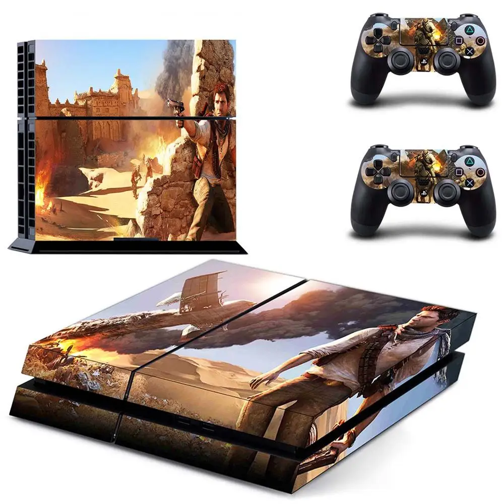Uncharted 4: наклейка с концом вора PS 4 Play station 4 sticker s Наклейка для PS4 Pegatinas для консоли playstation 4 и 2 контроллера - Цвет: DPTM2069