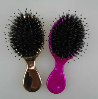 

Pig 's Bristles Hair Brush Comb Egg Round Shape Soft Styling Tools Hair Brushes Detangling Comb Salon Hair Care comb For Travel