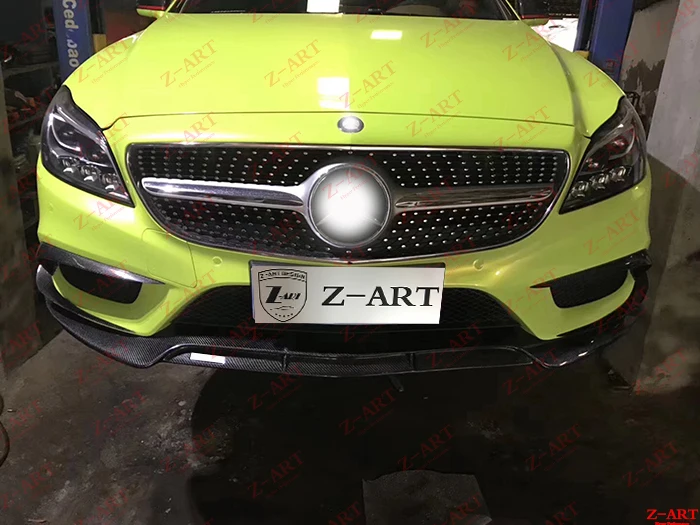 Z-ART передний спойлер из углеродного волокна для Mercedes Benz W218 CLS передний спойлер из углеродного волокна для W218 CLS передний сплиттер из углеродного волокна