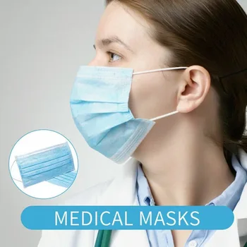 

3-layer disposable anti-virus mask, anti-dust earloop non-woven mask, shipped within 48 hours