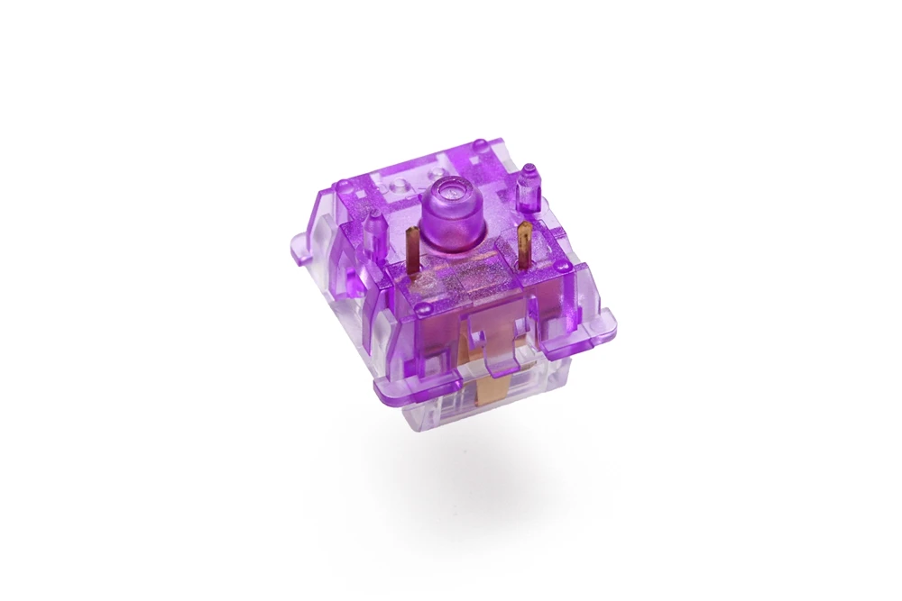 Переключатель EVERGLIDE Crystal purple mx stem с фиолетовым стержнем для механической