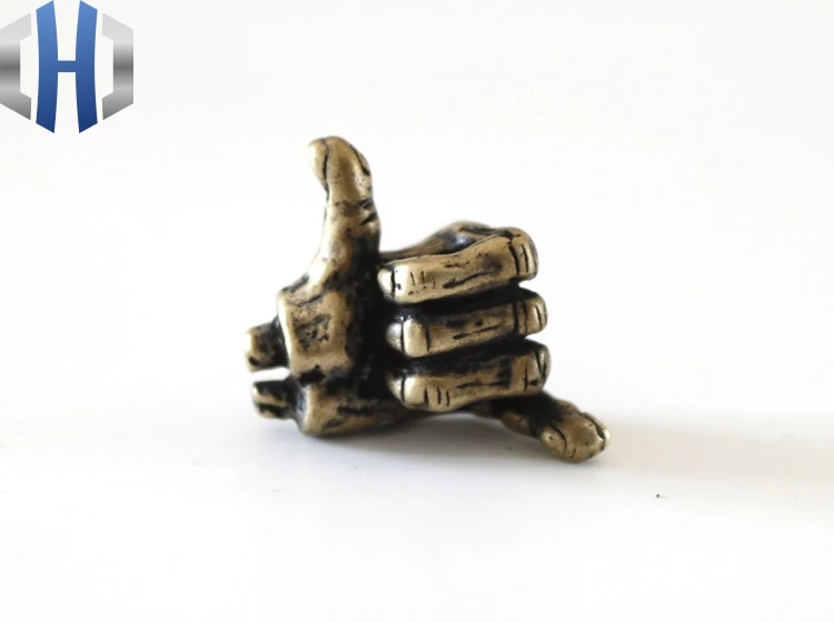 

EDC Knife Beads Multi Purpose Brass Broken Hand Skull Lanyard Bead Paracord Knife Tool Pendant