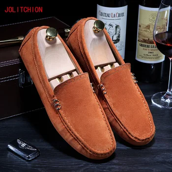 

New Spring Breathable Moccasins Men Loafers Shoes Male Flats Suede Leather Casual Boat Walking Driver Footwear Chaussures Hommes