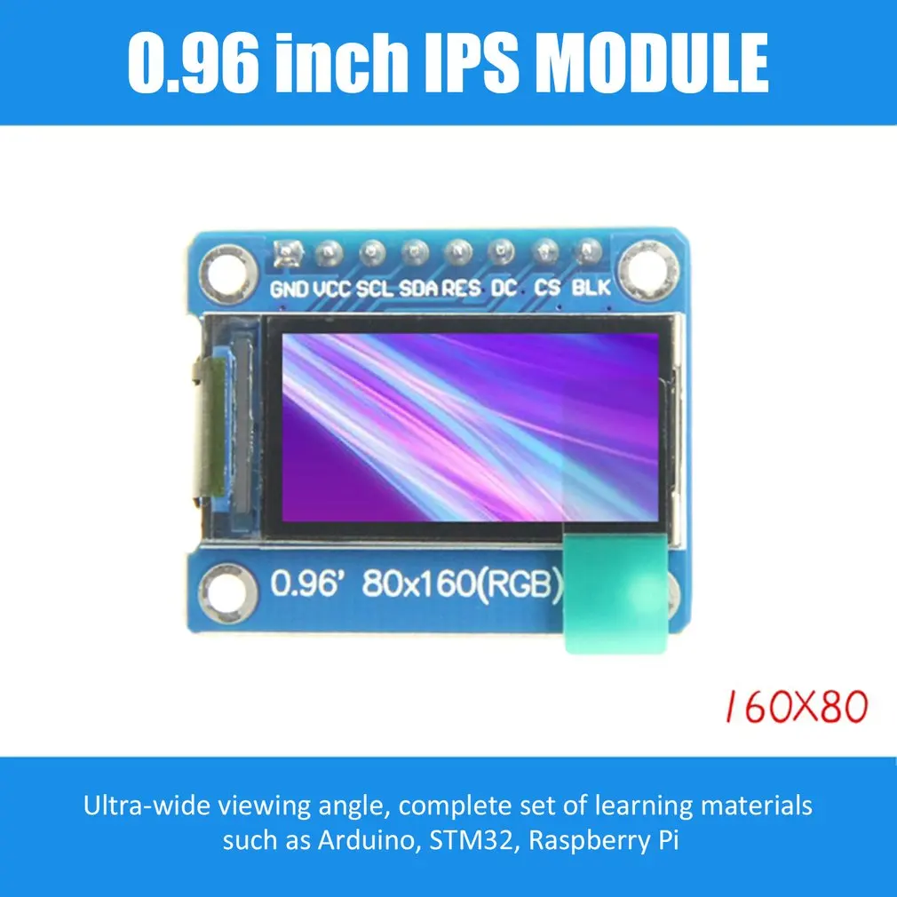 0,96 дюймовый ЖК-дисплей модуль ips экран 160x80 HD разрешение SPI интерфейс со встроенным контроллером Замена