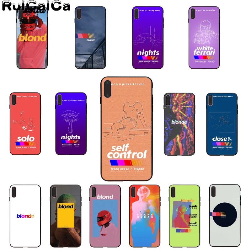 

RuiCaiCa Frank Ocean Blonde Black Soft Shell Phone Cover for iPhone X XS MAX 6 6S 7 7plus 8 8Plus 5 5S XR
