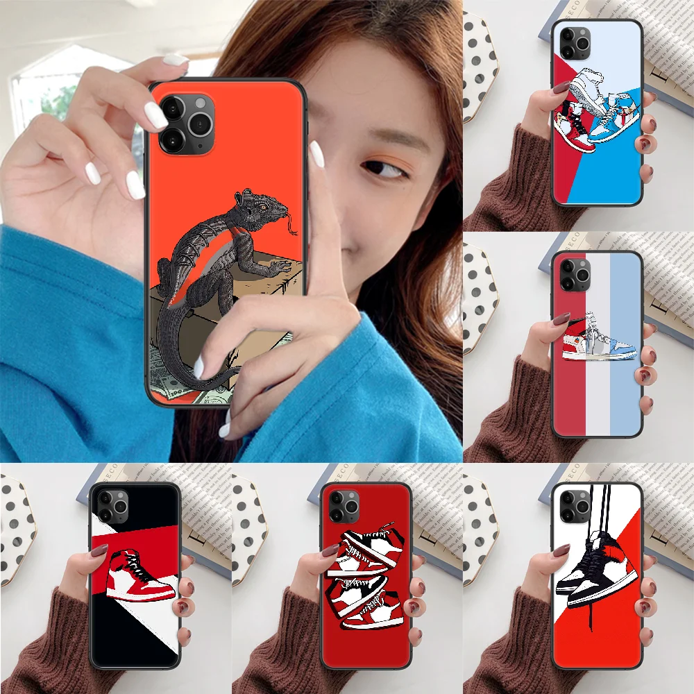 Модный Роскошный брендовый чехол для IPhone 5 6 7 8 S SE Plus X XS XR 11 12 Mini Pro Max 2020 черный