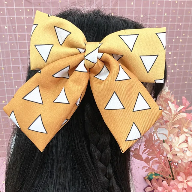 Anime Demon Slayer Headwear Hair Band Cosplay Cute Cartoon Woman Hair Accessories Zenitsu