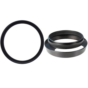 

58mm-62mm Step Up Ring Filter Adapter & 46mm Pro Angle Vented Metal Lens Hood Sun Shade Wristband Lens Focus Ring