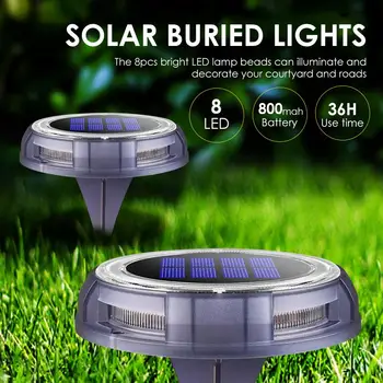 

LED Ground Solar Light Garden Light Lawn Light Waterproof Landscape Buried Decor Lamp For Garden Lawns Parks Courtyards