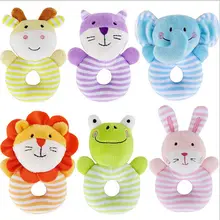 Милые мягкие животные, мягкие плюшевые погремушки, игрушки для мальчиков и девочек, детская игрушка для младенцев