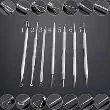 Нескользящая нержавеющая сталь прыщей Поппер для удаления угрей, акне иглы инструмент серебро