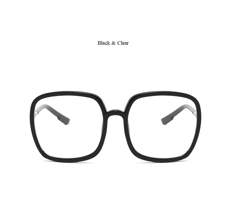 Большие квадратные очки, оправа для женщин, новинка, винтажные, Ретро стиль, черные, прозрачные, большие очки, мужские, компьютерные, большие, прозрачные очки