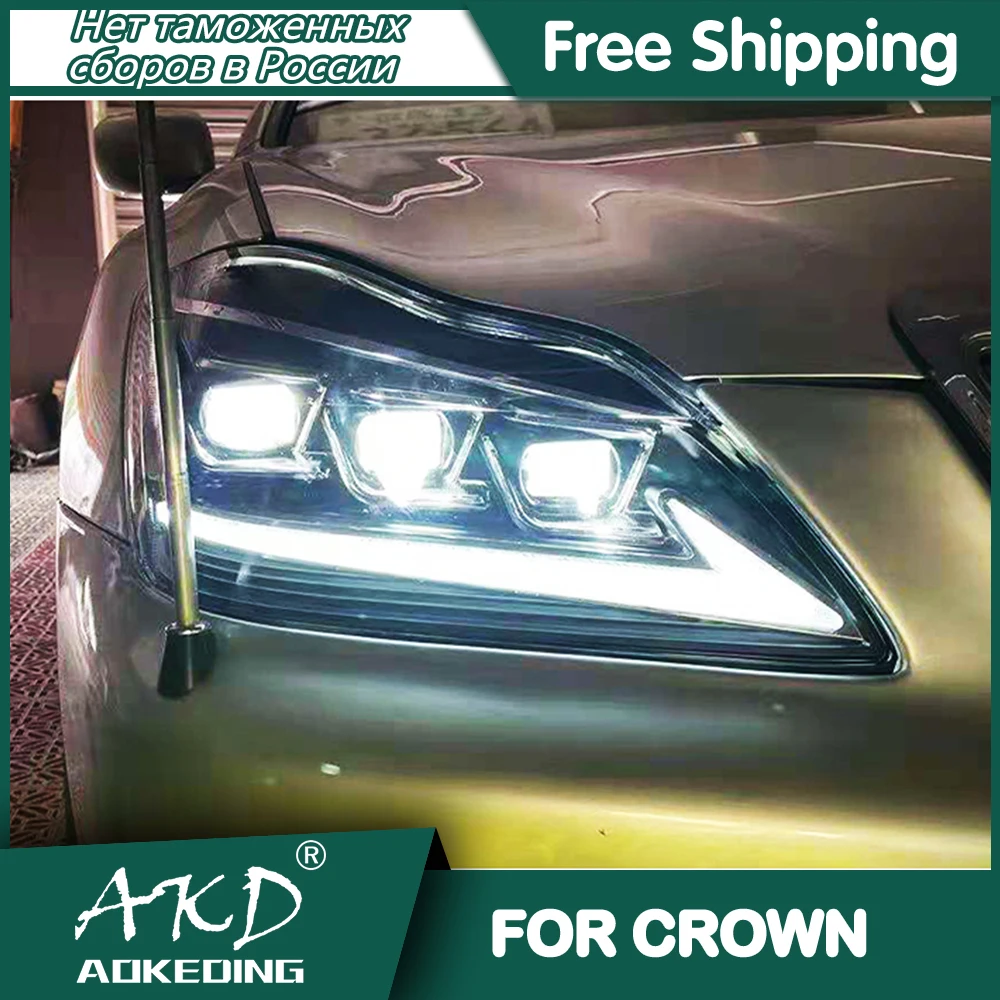 For Car TOYOTA CROWN 2005 2009 Headlights DRL Day Running Light LED Bi