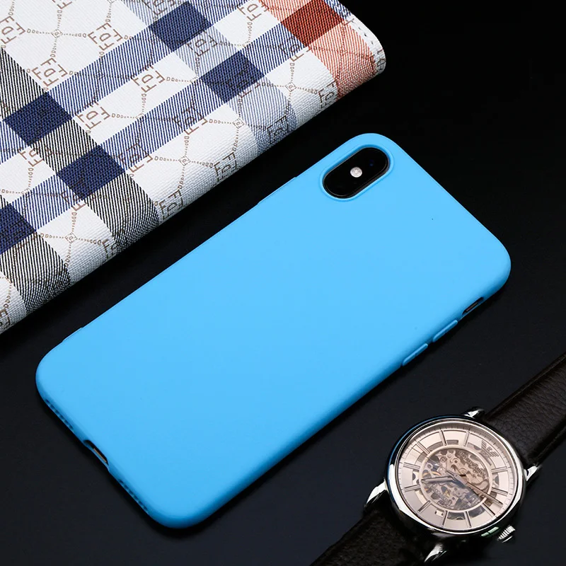 Роскошный ударопрочный матовый чехол для iPhone 7 8 6 6s plus X XS XR Max 5s SE простой мягкий из