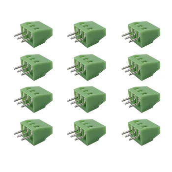 

2.54mm Pitch 3Pin Straight Pin PCB Screw Terminal Block Connector KF120 DG308 3Pin Green Rated 150V 6A Terminal Connector