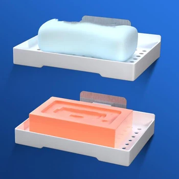 

Soap Box Plastic Creative Suction Cup Soap Box Bathroom Strong Wall-Mounted Punch-Free Drain Soap Box