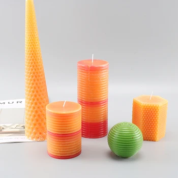 

Home use hexagon candle mold honeycomb shapes candle making kit moldes para velas lz69c