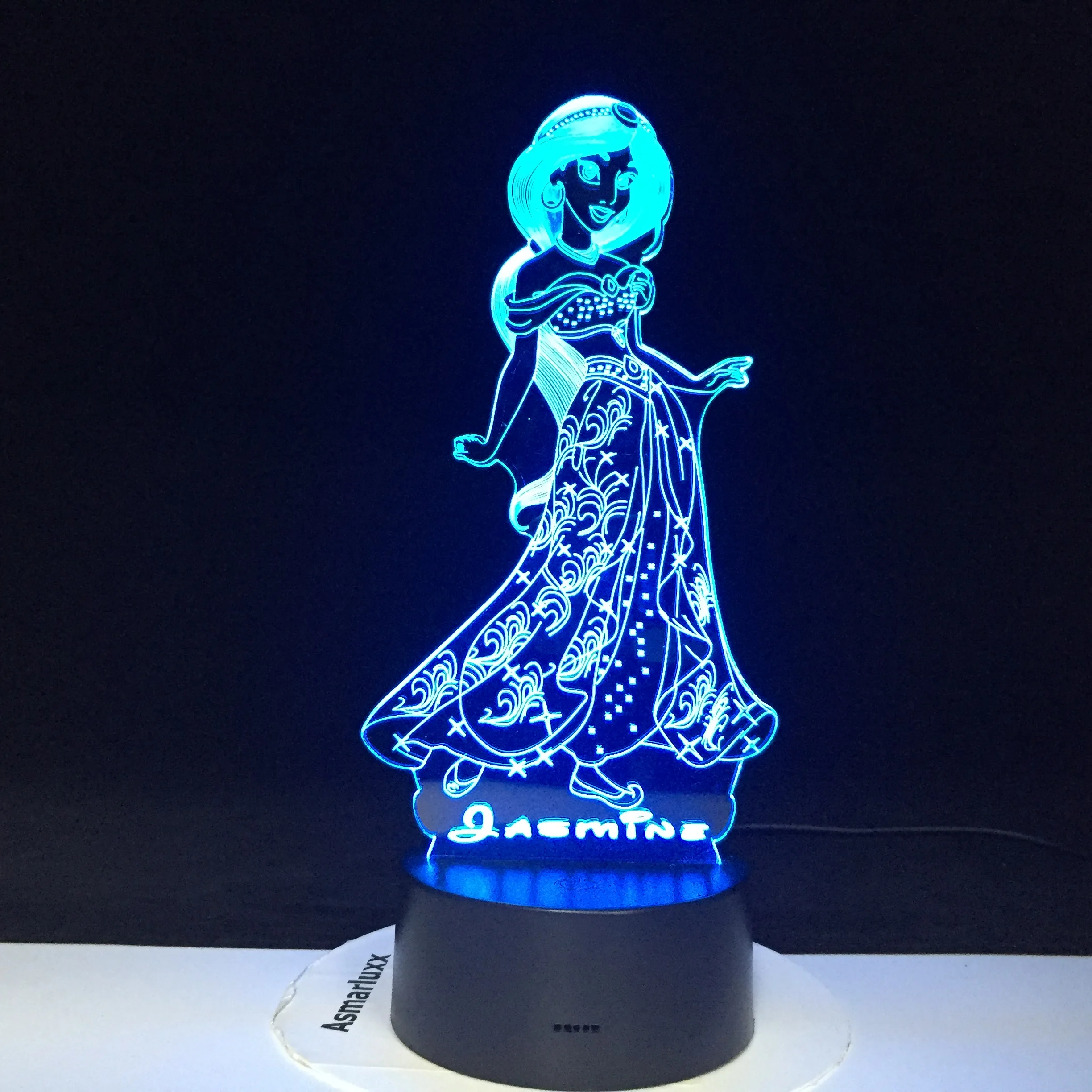 Принцесса Рапунцель фигура Usb 3d светодиодный ночник украшение для девочек Дети Ребенок подарки 7 цветов меняющийся визуальный Настольный светильник